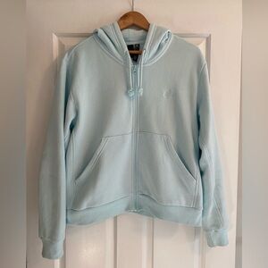 Women’s Adidas Hooded Sweatshirt Aqua Blue Size L